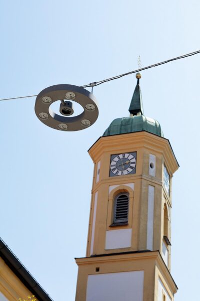 Neugestaltete Innenstadt von Freising mit Bergmeister Leuchten